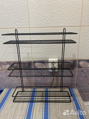 Полка для ванной черная матовая