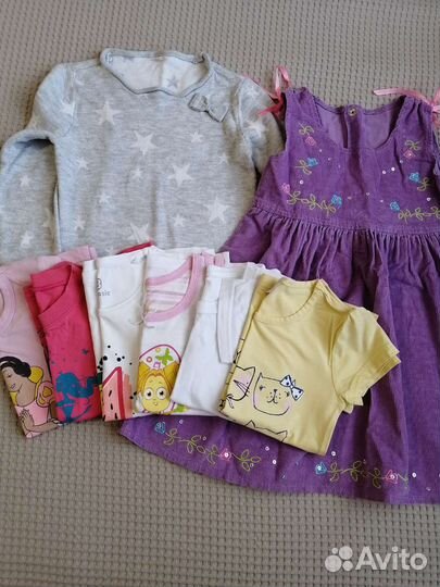 Вещи для девочки пакет рост 110