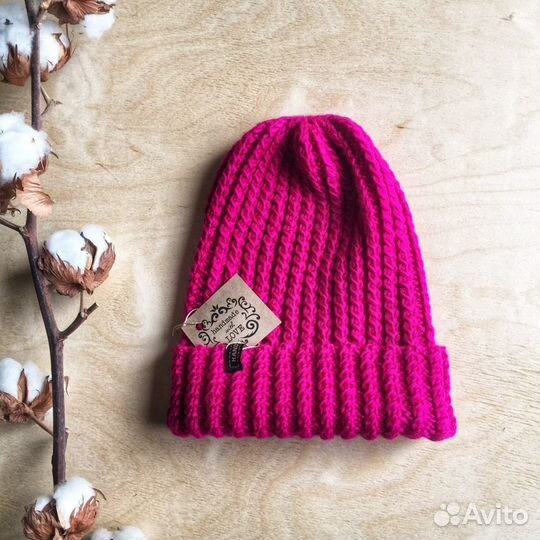 Шапка двухсторонняя на весну с шерстью