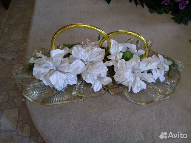 Кольца на свадебную машину