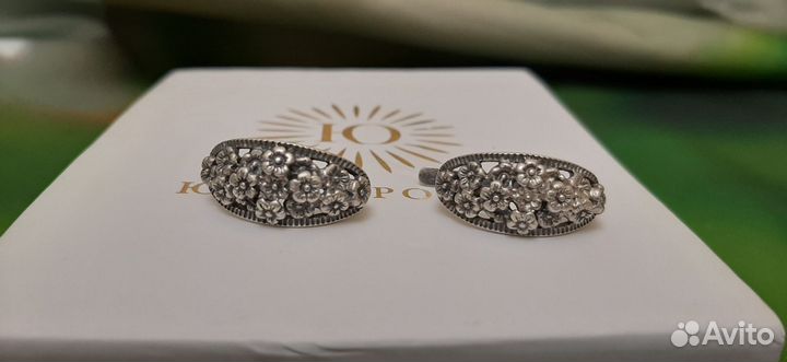 Серебряные серьги СССР