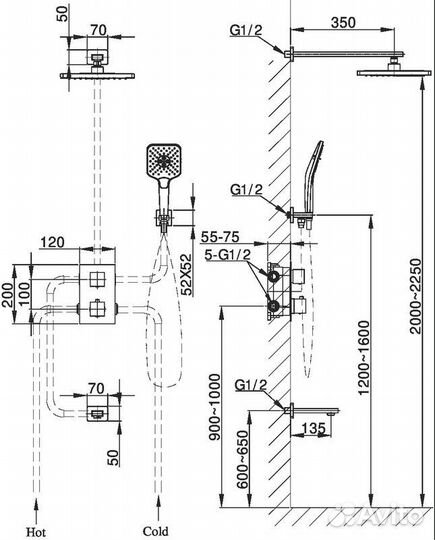 Душевой комплект Vincea Next vsfw-1N3TCH хром