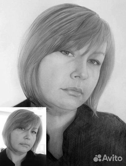 Портрет по фото карандашом графический портрет