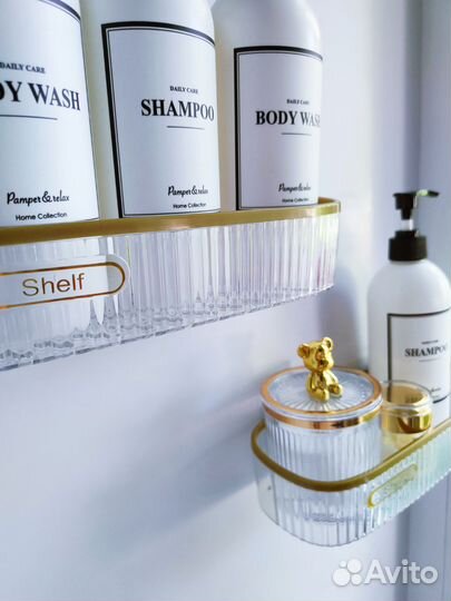 Полка для ванной и кухни без сверления