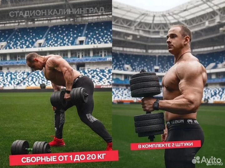 Набор гантели + штанга для занятия спортом