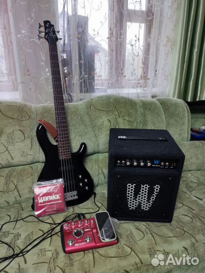 Cort Action Bass V Plus + Warwick Blue Cab 30