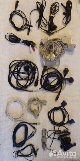 Кабеля питания, usb, vga, акустические и т.д