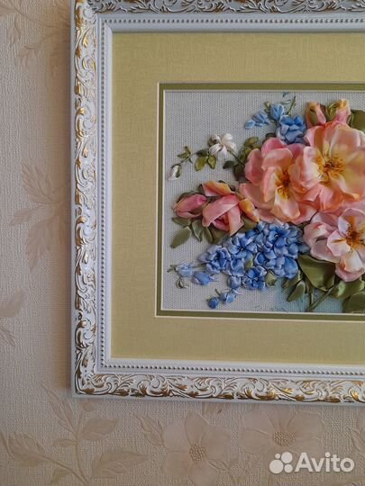 Картины вышитые лентами