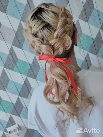 Косы, вечерние прически