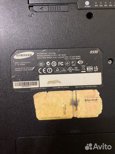Ноутбук samsung r530