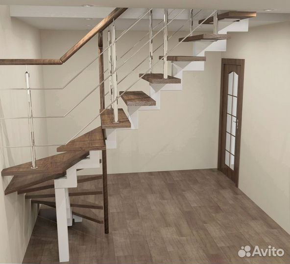 Лестница на металлокаркасе