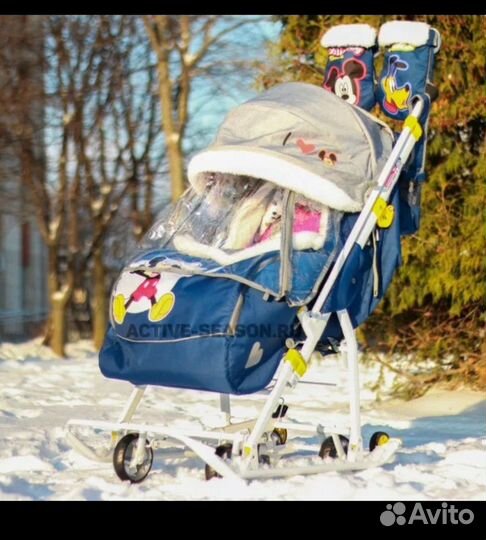 Коляска санки ника