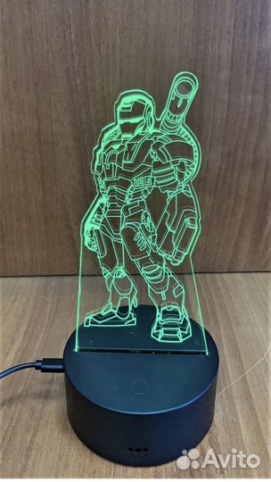 3D Светильник с пультом 02ва43