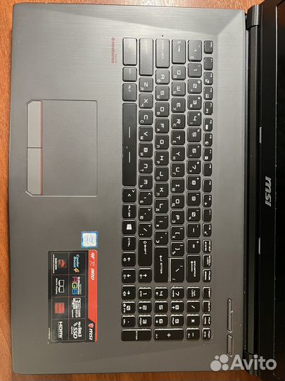 Игровой ноутбук MSI 179f 17.3 1050ti i7 8750H