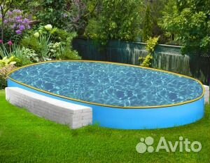 Бассейн для дома морозостойкий, пластик-металл
