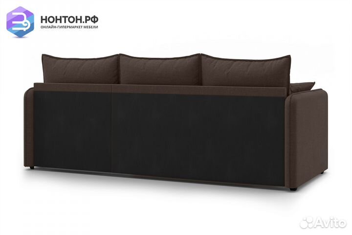 Угловой диван дельфин Нельсон коричневый