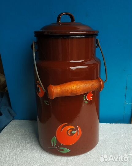 Кувшин старинный эмалированный и другое