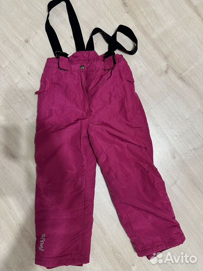 Зимние брюки для девочек, полукомбинезон
