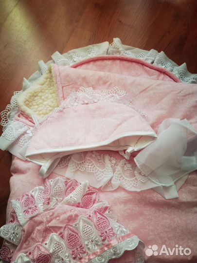 Конверт на выписку для девочки зима