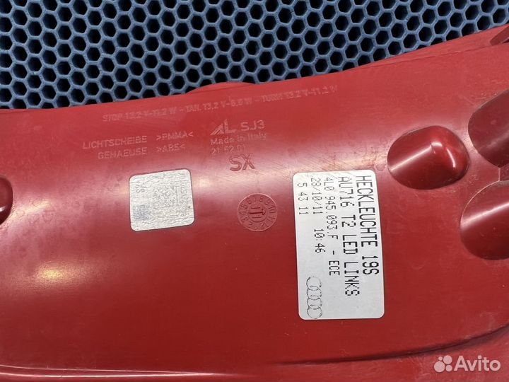 Фонарь задний левый Audi Q7 S-Line диодный