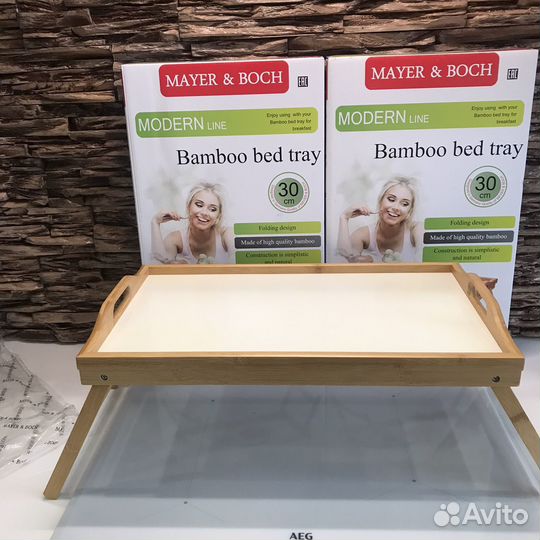 Бамбуковый столик mayer and bosh новый