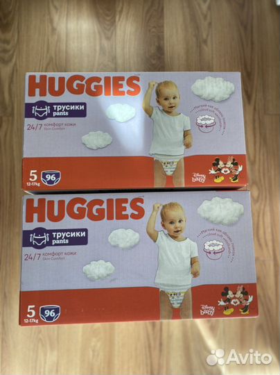 Huggies трусики 5 -96шт комфорт кожи