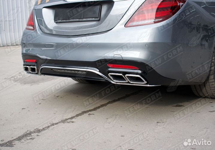 Диффузор насадки 63 AMG Mercedes S222 рестайлинг