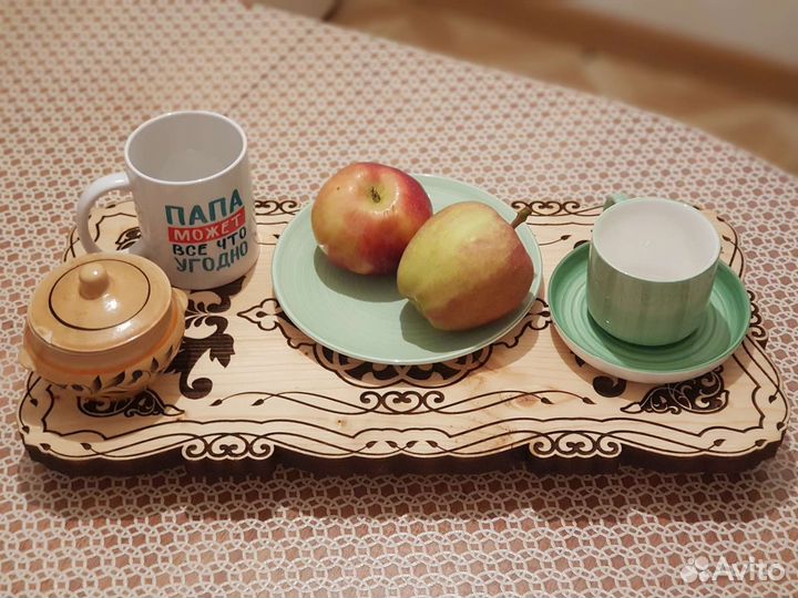 Поднос столик деревянный