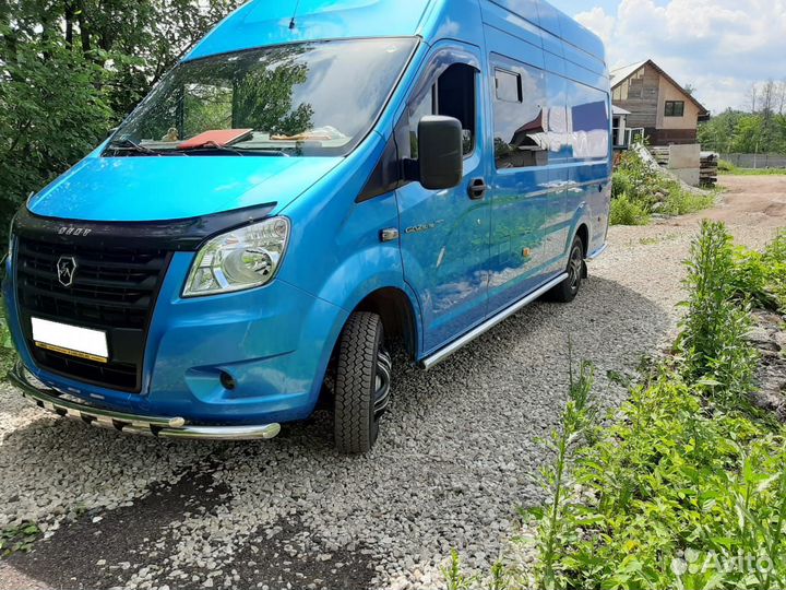 Защита штатных порогов 60 мм Газель Next