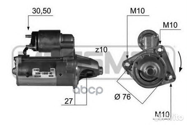 220420 Стартер ford focus II/III mondeo IV 1.6