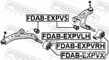 Сайлентблок перднего рычага левый explorer FDA