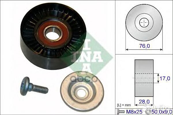 Ролик обводной mercedes C180, C200 W203, W204 5