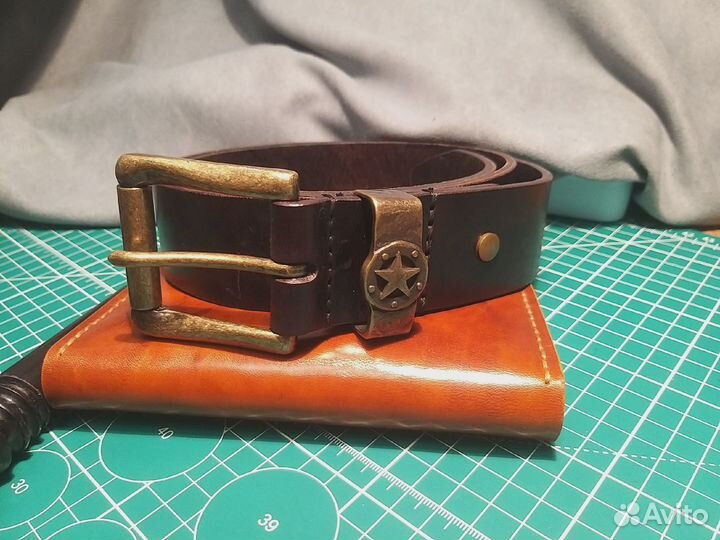 Ремень кожаный ручная работа натуральная кожа