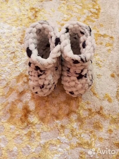 Плюшевые пинетки из Ализе пуффи файн