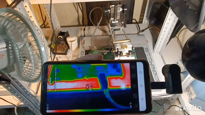 Пайка чипов BGA бга на термопро ик 650