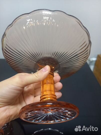 Вазы из цветного стекла СССР