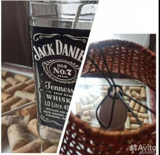 Настольная лампа из бутылки светильник Винтаж