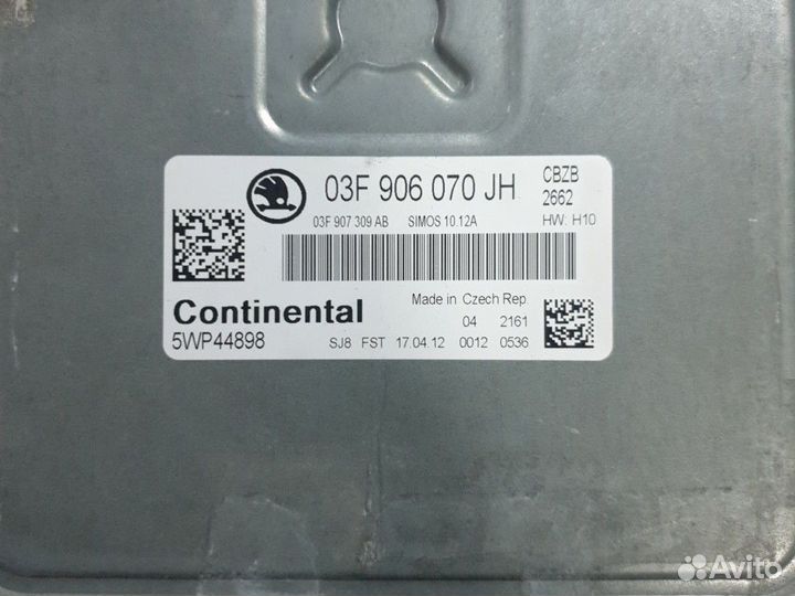 Блок управления двс эбу двигателя шкода ети 1.2