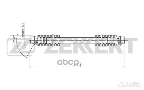 Шланг тормозной передний Audi 80 86- Audi 90 8