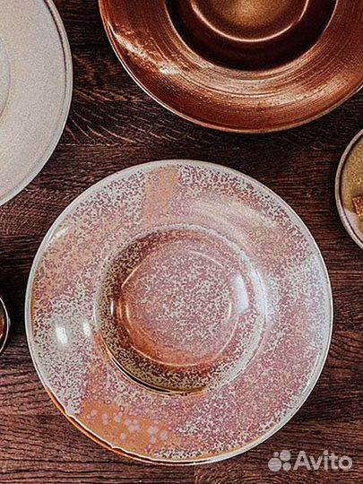 Тарелка для пасты Kunstwerk Peony круглая, 28 см