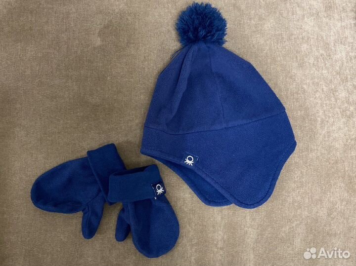 Комплект шапка и варежки