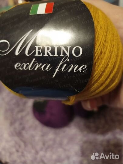 Пряжа для вязания меринос extrafine