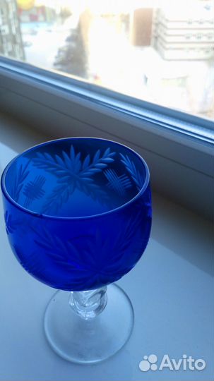 Фужеры цветной хрусталь, Гусь - Хрустальный