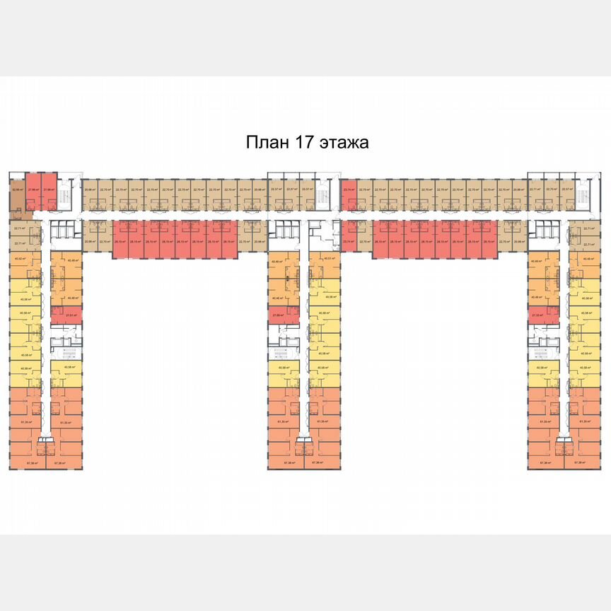 1-к. апартаменты, 40,5 м², 17/24 эт.