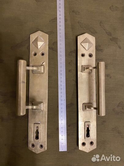 Дверные ручки старинные, бронза