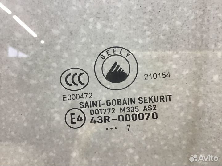 Стекло двери задней левой Geely CK Otaka 2006-2008