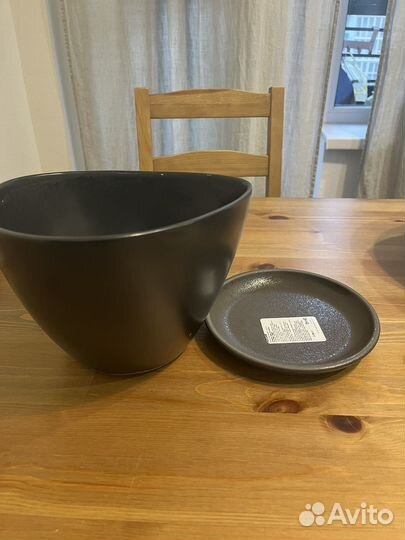 Кашпо биггаро икеа + 2 поддона витпеппар икеа