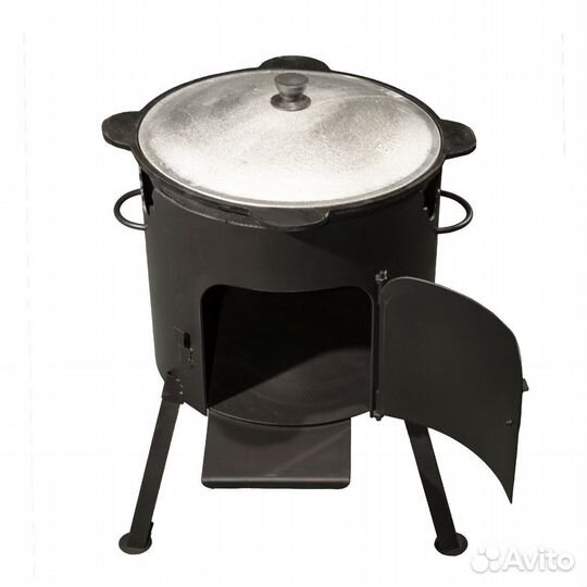 Казан чугунный с печкой