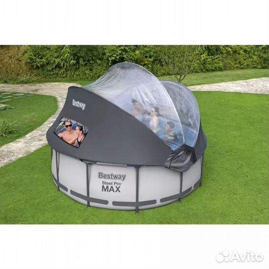 Каркасный бассейн 366х100 с куполом