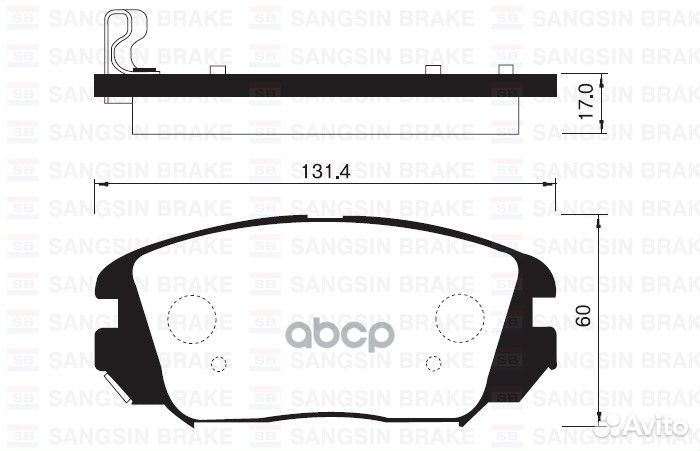 Колодки тормозные передние SP1182 SP1182 Sangsi